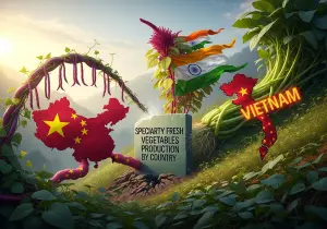 Specialty Fresh Vegetables (Regional Vegetables, Leafy Greens, Specialty Crops) Production by Country 2025