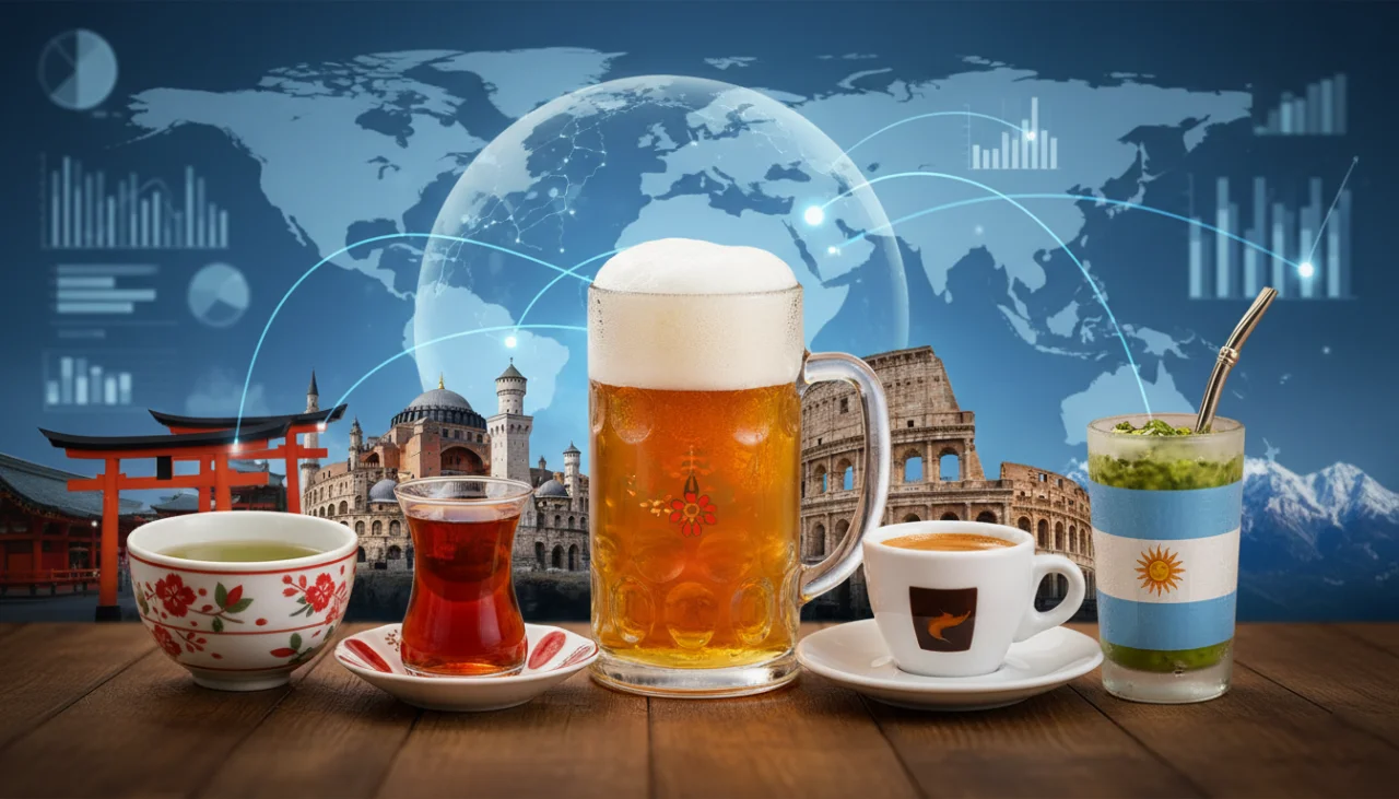 Most Consumed Drinks by Country: What Each Nation Drinks Most - Statistical visualization